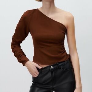 Zara asymmetrical long sleeve with cut out details - medium